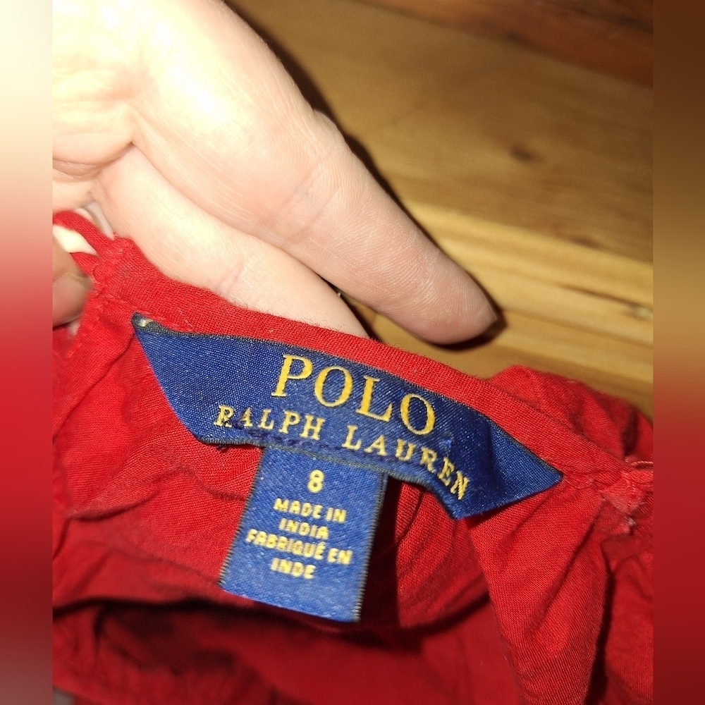 Polo Ralph Lauren Girls Eyelet-Embroidered Cotton Top Size 8 - Picture 5 of 5